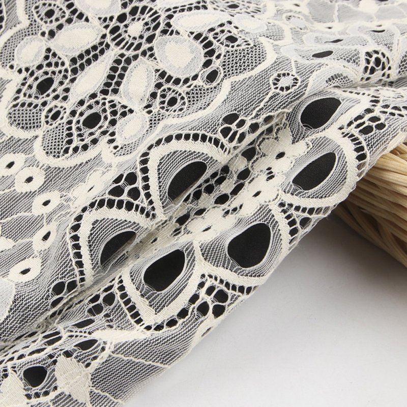 Lace Fabric Eyelash Cutwork Nylon for Women's Wear Wholesale Supplier 4